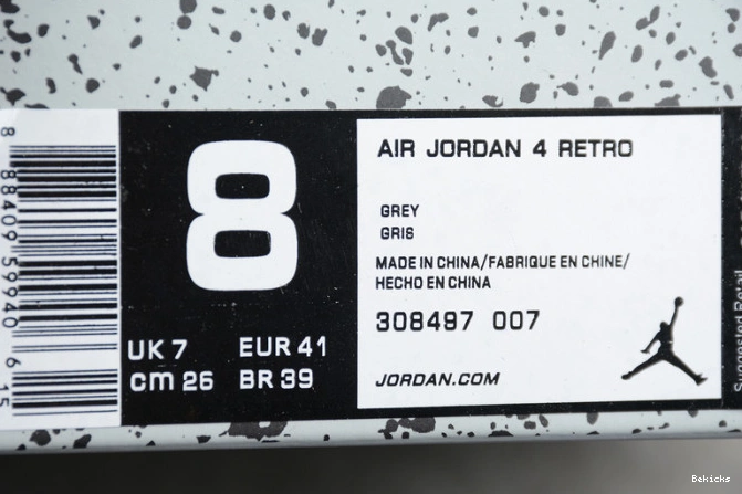 Cheap BK grey'' 308497-007 jordan air 4 2019 ''cool 1207